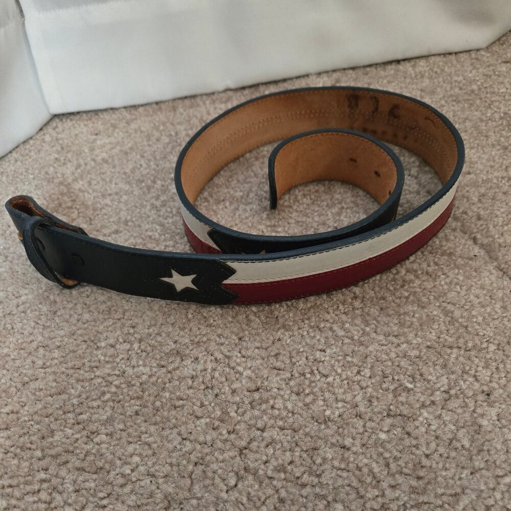 Nocona Red, White, and Blue Belt with Star Design